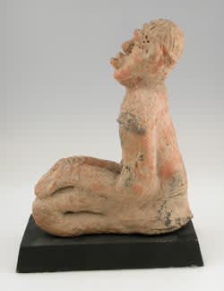 Djenne Sculpture of a Kneeling Man, 1200 CE - 1400 CE