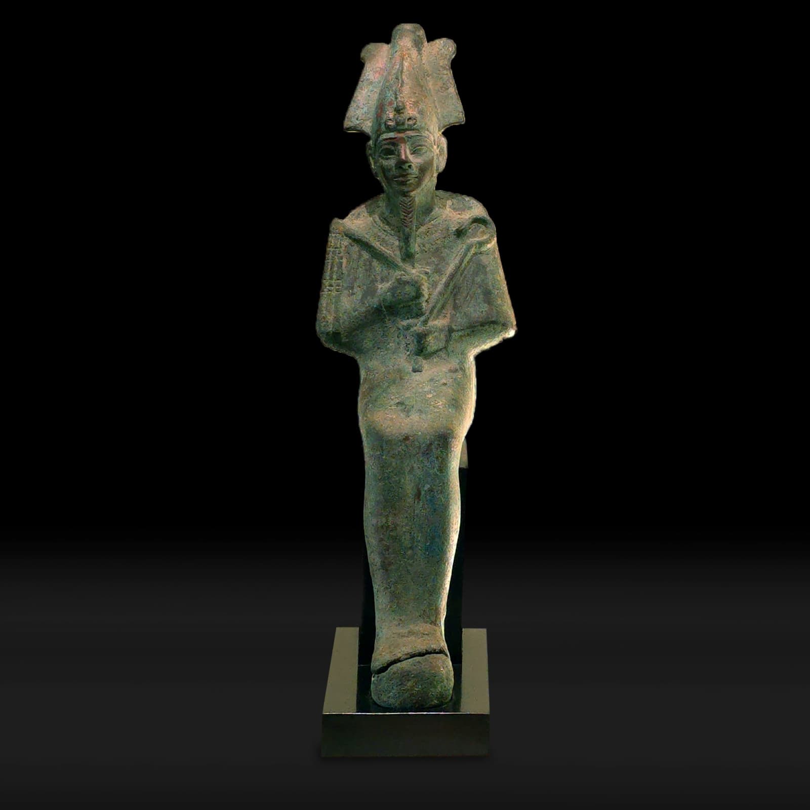 Bronze statuette of a seated Osiris, 1085 BCE - 332 BCE