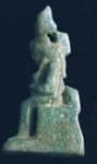 New Kingdom Faience Amulet of Isis and Horus, 1600 BCE - 1100 BCE