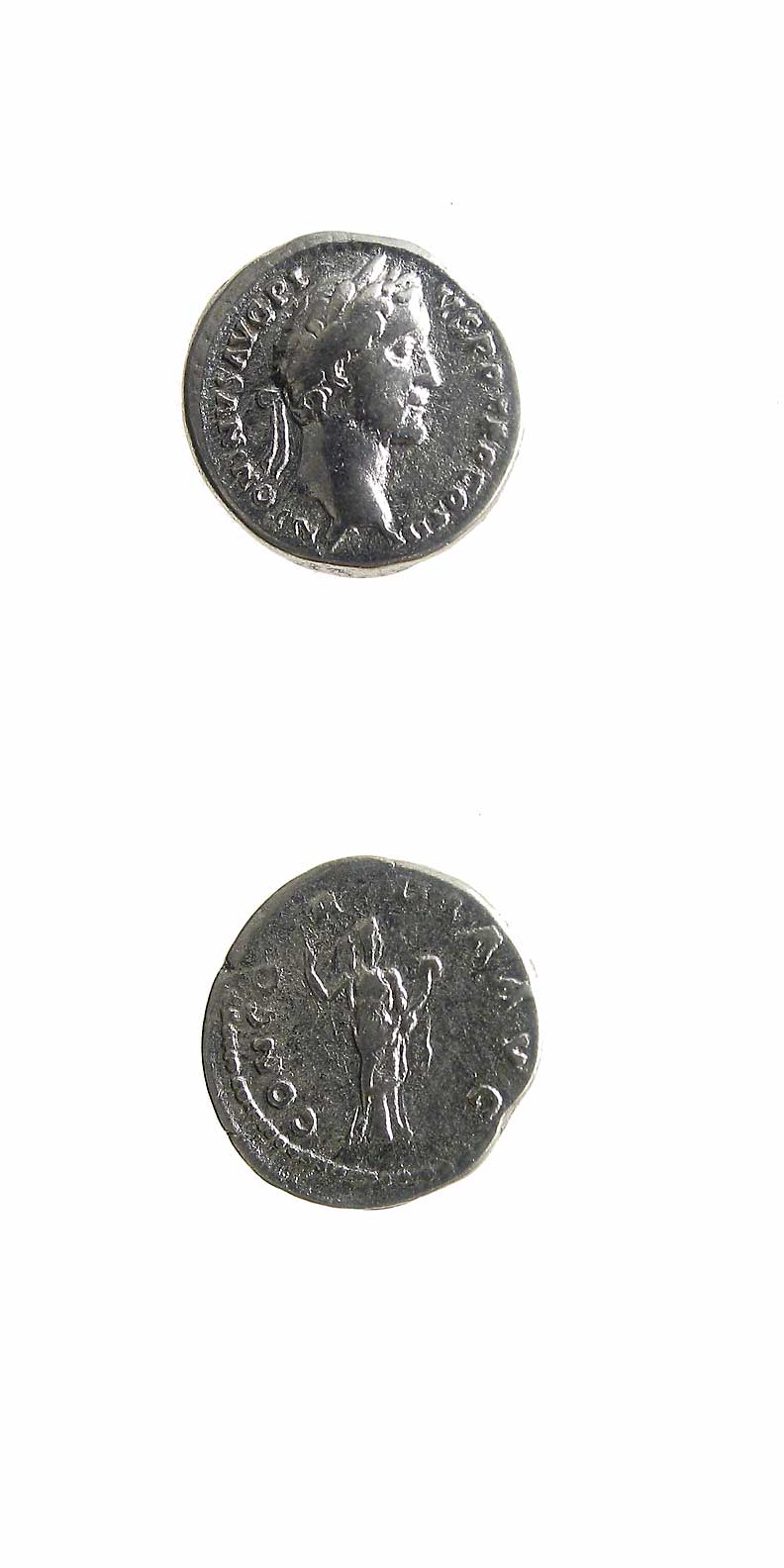 Silver Denarius of Emperor Antoninus Pius, 138 CE - 161 CE