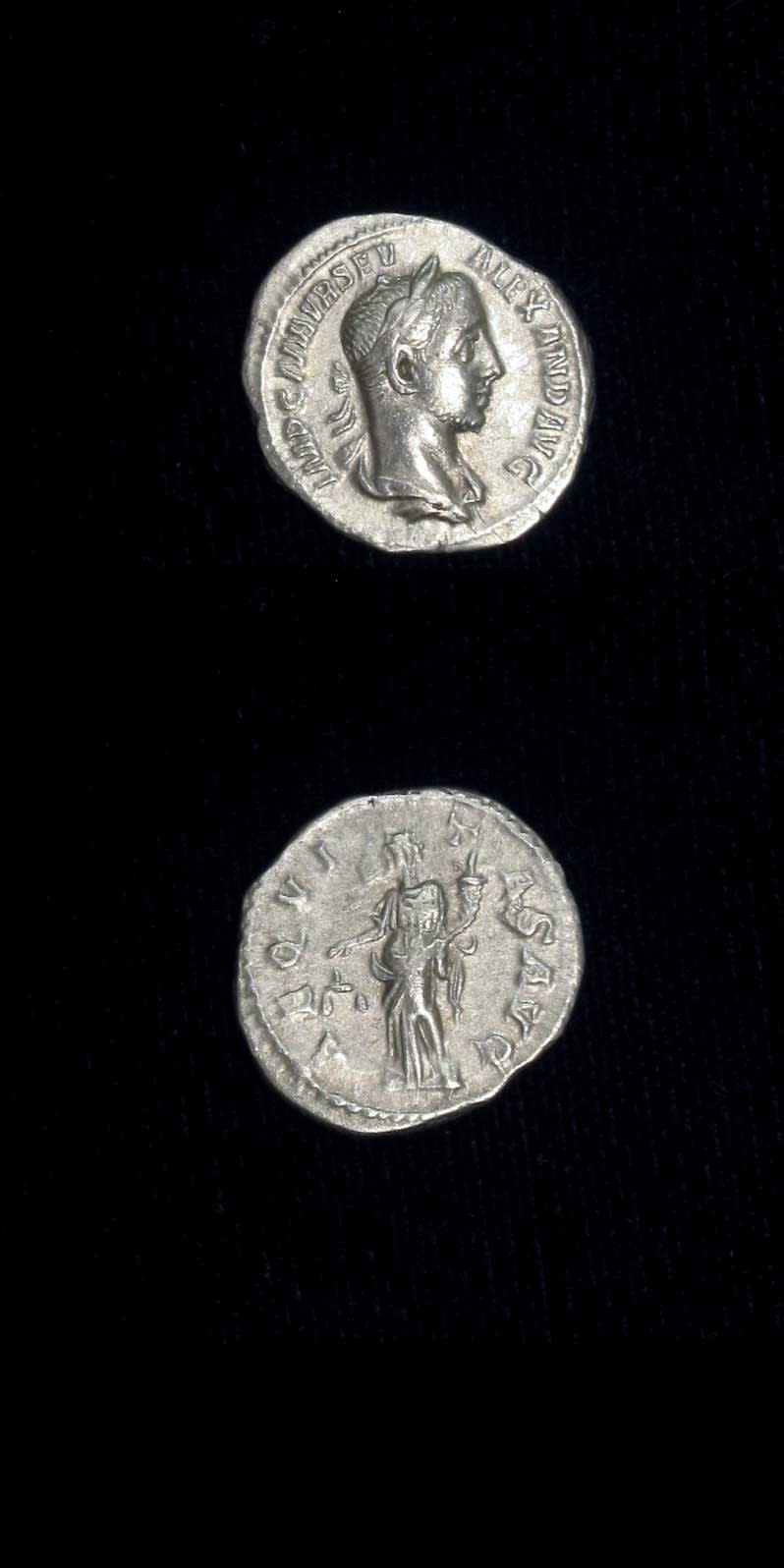 Silver Denarius of Emperor Severus Alexander, 222 CE - 228 CE