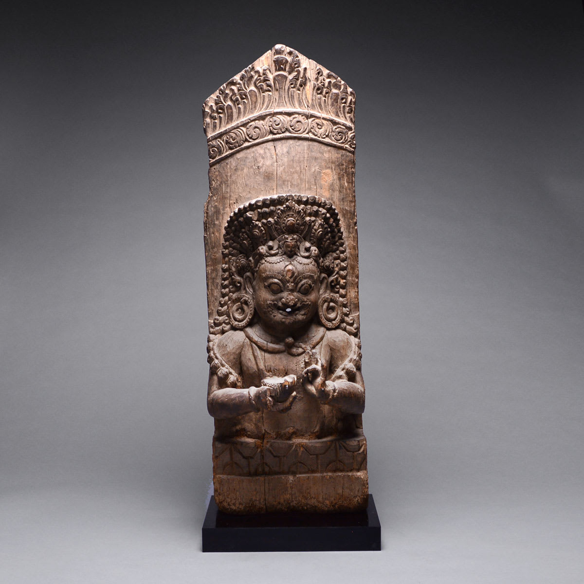 Wooden Stele of Bhairava, 15th Century CE - 16th Century CE