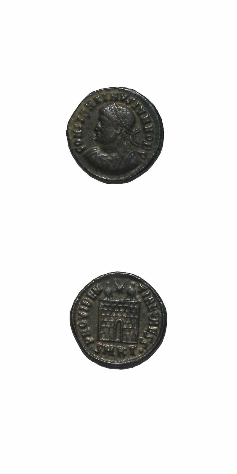 Bronze Follis of Constantine II Struck While Caesar, 316 CE - 335 CE