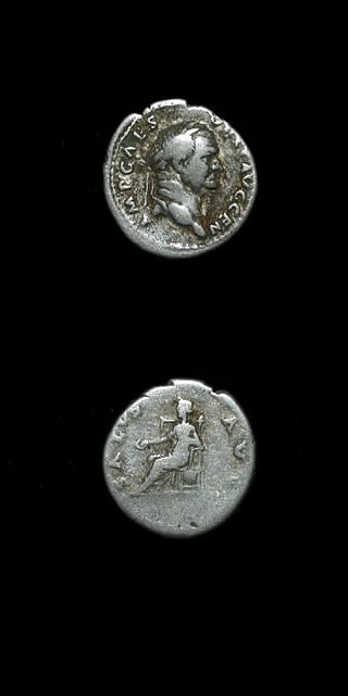 Silver Denarius of Emperor Vespasian, 69 CE - 79 CE
