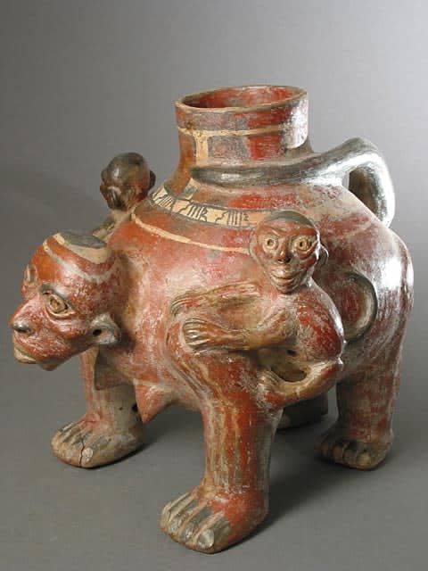 Terracotta Vessel in the Form of a Monkey, 300 BCE - 500 CE