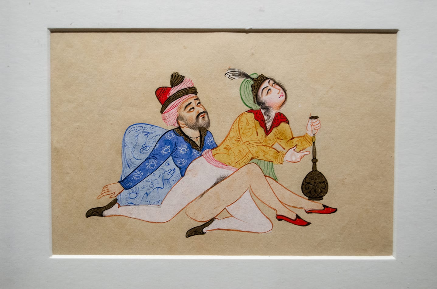 107 - Late Mughal Empire Erotic Manuscript / Painting Inspired by the Kama Sutra, 18th Century CE - 19th Century CE | Barakat Gallery