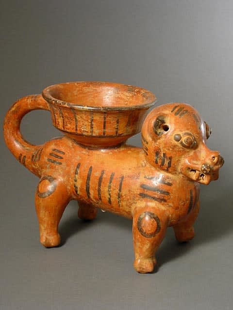Sculpture of a Jaguar with a Bowl on its Back, 300 BCE - 500 CE