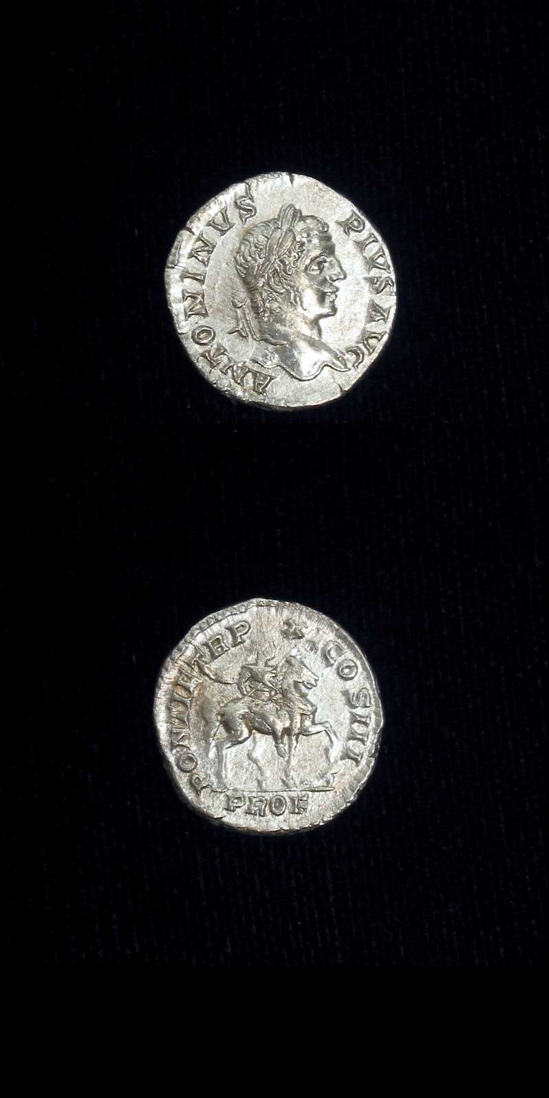 Silver Denarius of Emperor Caracalla, 200 CE - 210 CE