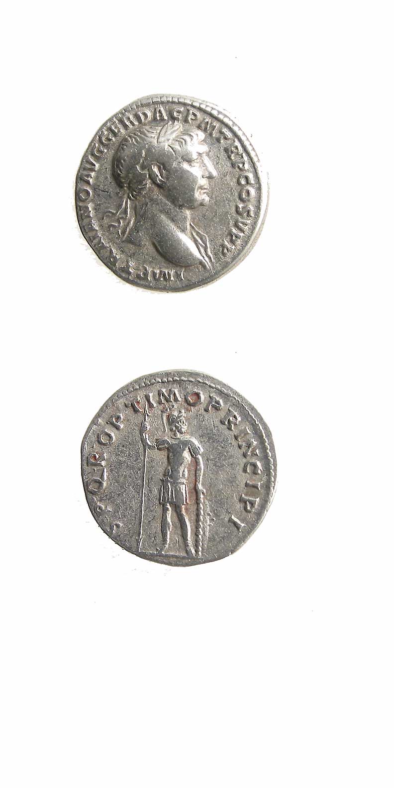 Silver Denarius of Emperor Trajan, 98 CE - 117 CE