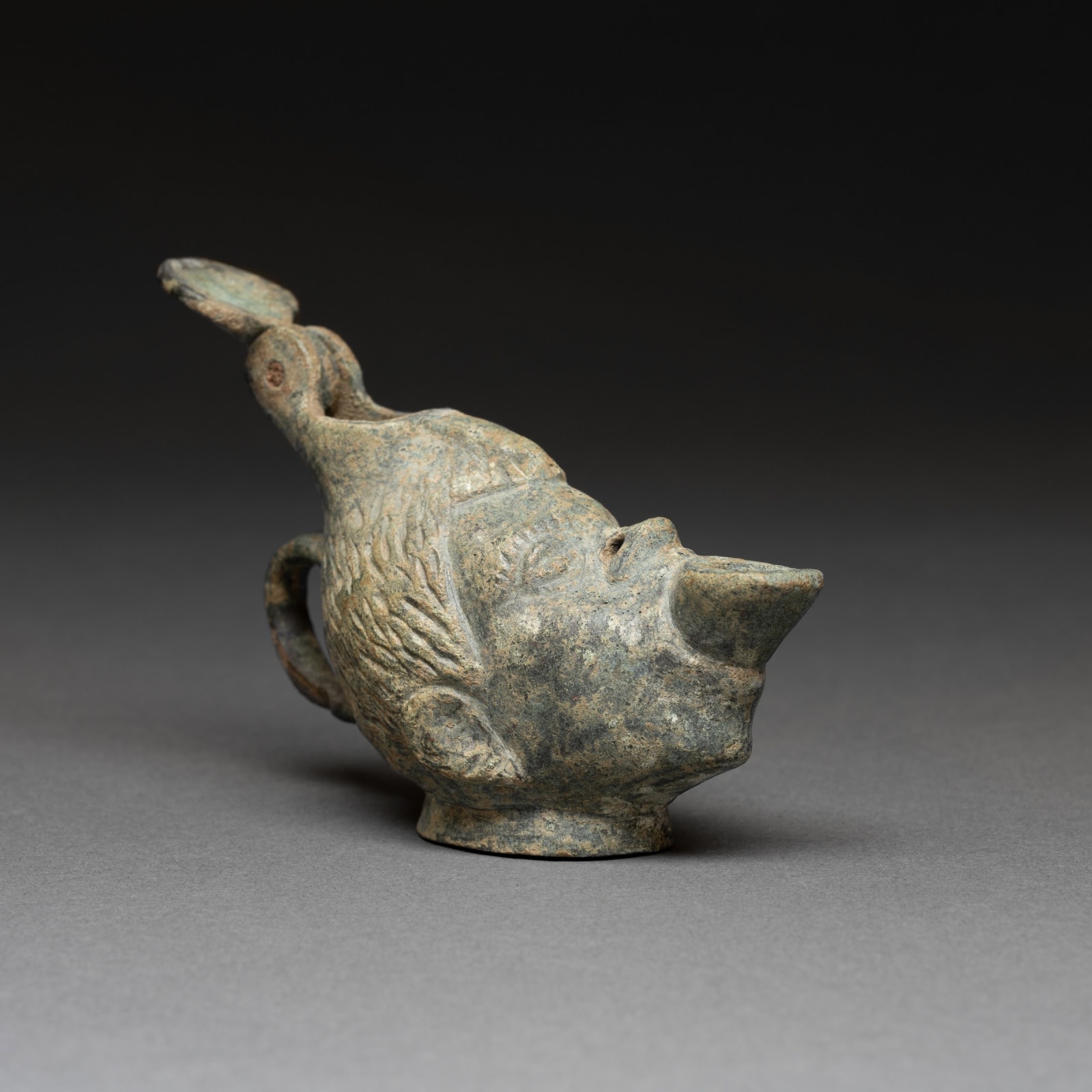 Oil Lamp in the Form of an African's Head, 100 CE - 300 CE