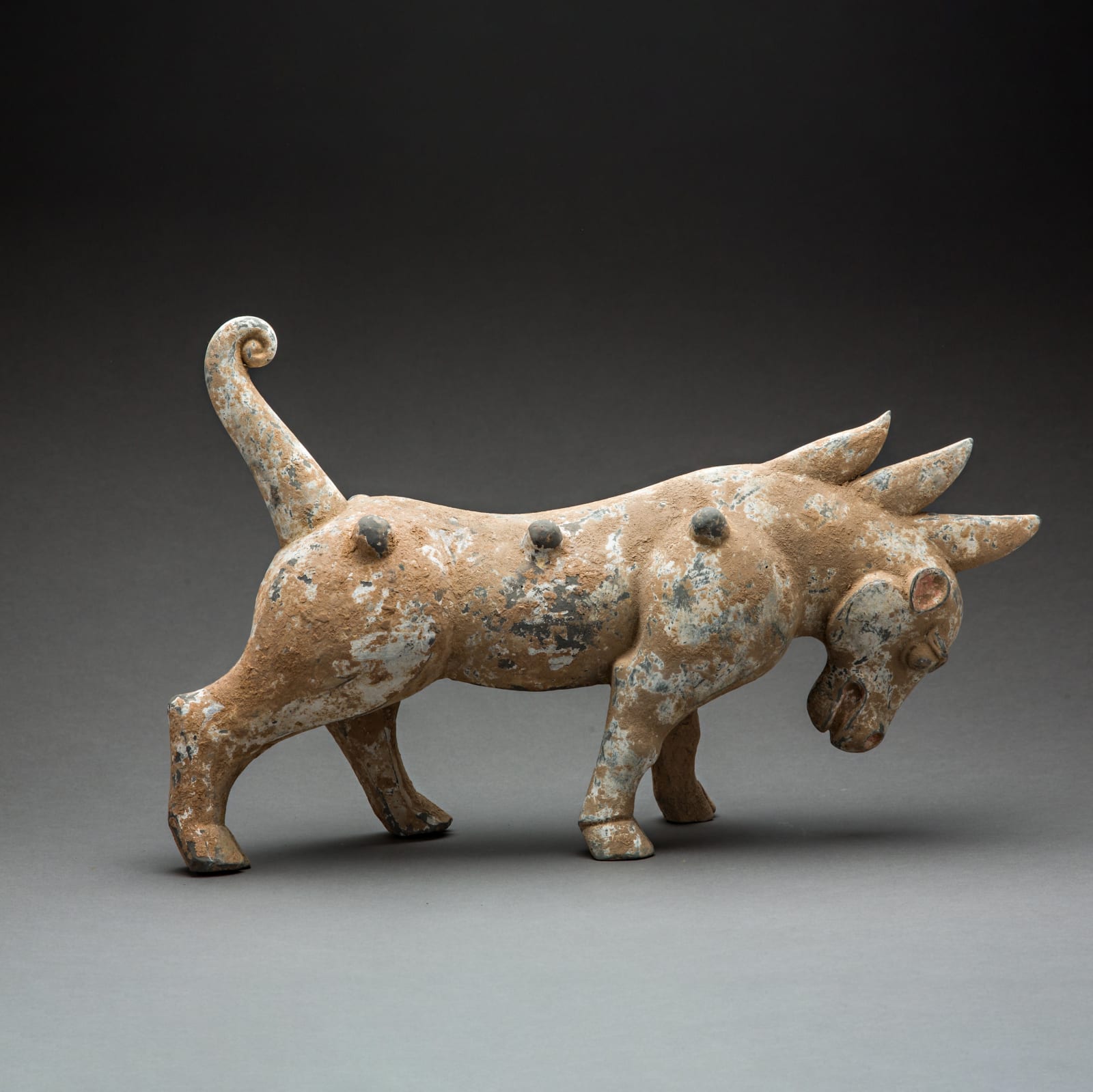 Han Dynasty Polychrome Mythical Beast, 206 BC - AD 220