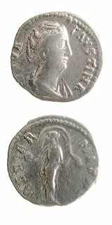 Silver Denarius of Empress Faustina Senior Issued Posthumously, 141 CE - 161 CE