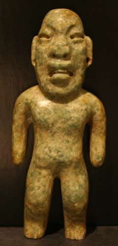 Olmec Style Jade Sculpture of a Were-Jaguar, 20th Century CE