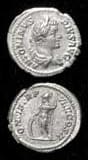 Silver Denarius of Emperor Caracalla, 200 CE - 210 CE