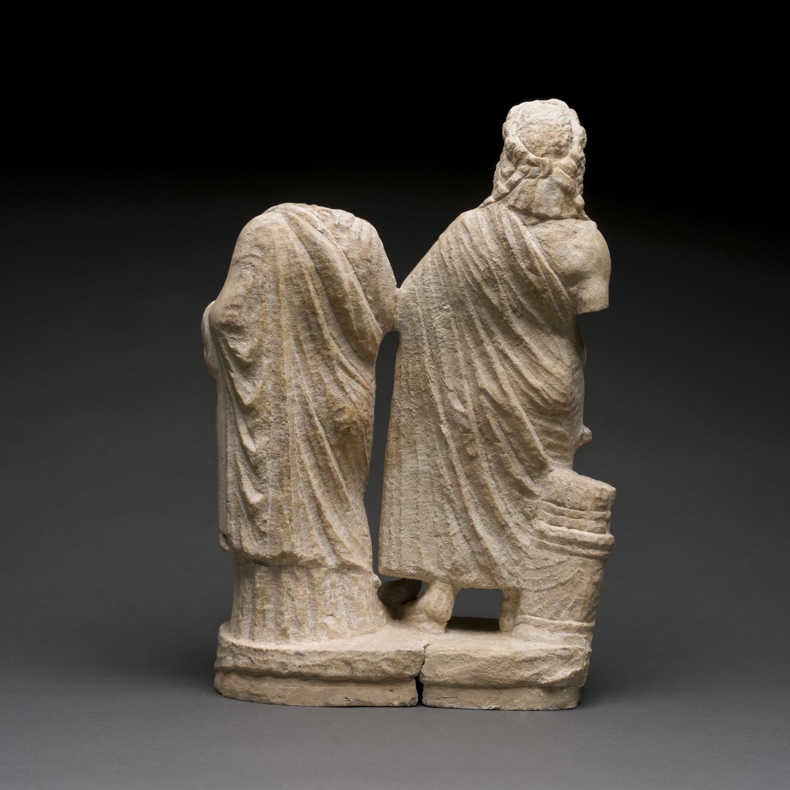 Roman Marble Sculpture of Asklepios and Hygeia, 2nd Century CE - 3rd Century CE