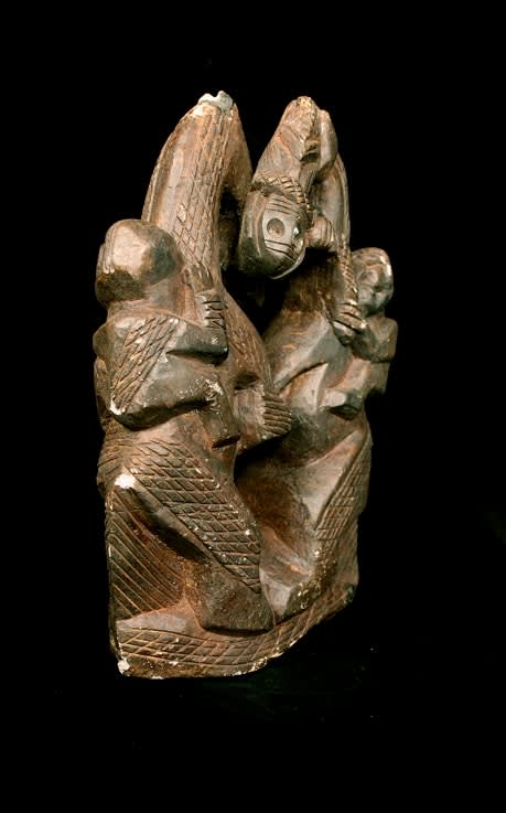 Kissi/Nomoli Stone Sculpture of Two Horses with Riders, 12th Century CE - 18th Century CE