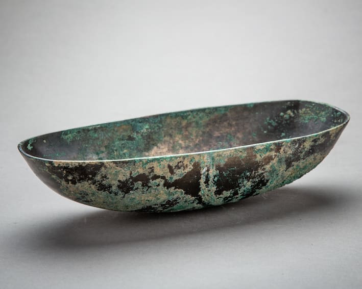Sassanian Silver Oval Dish, 200 CE - 600 CE