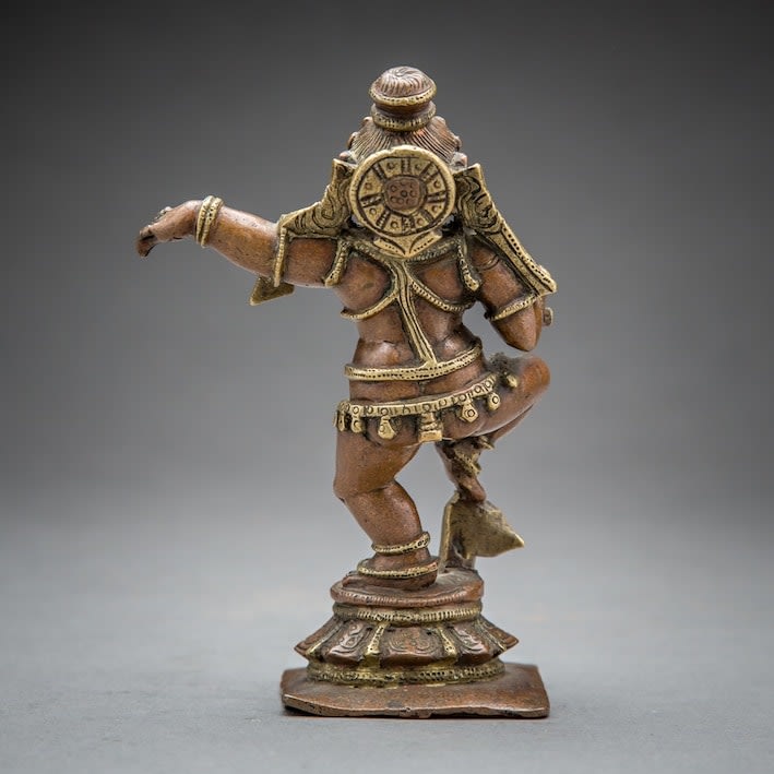 Dancing Krishna, holding a Butter Ball, AD 1850 - AD 1900