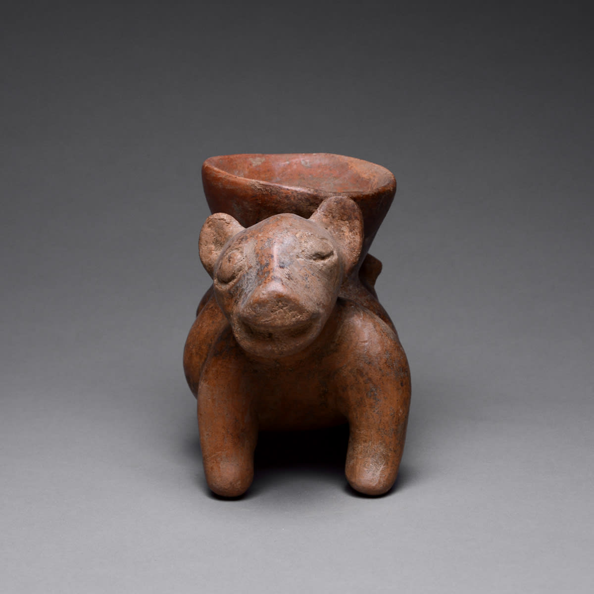 Colima Vessel in the Form of a Jaguar, 300 BCE - 300 CE