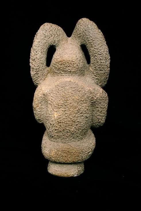 Kissi Soapstone Nomoli Sculpture of a Seated Figure, 12th Century CE - 18th Century CE