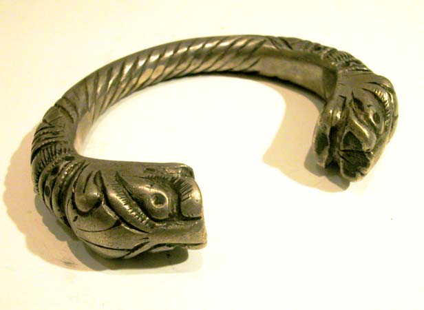 Silver Animal Head Bracelet in the Achaemenid Style, 1600 CE - 1800 CE