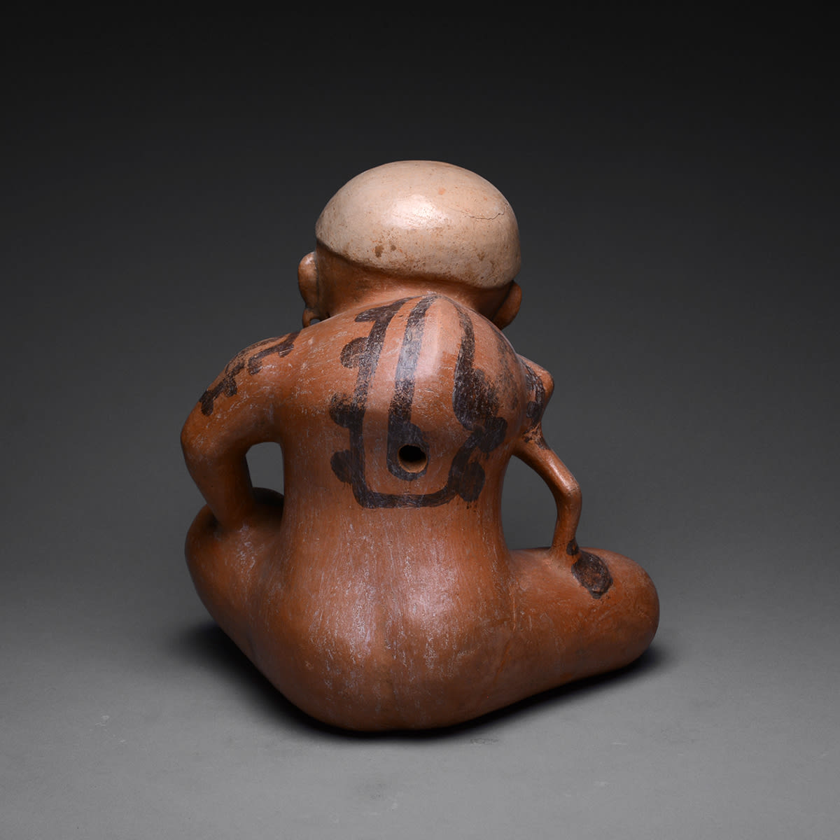 Terracotta Seated Male Figure, 300 BCE - 500 CE