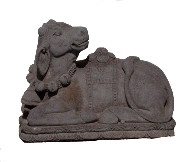 Indonesian Basalt Sculpture of Nandi, 16th Century CE - 18th Century CE