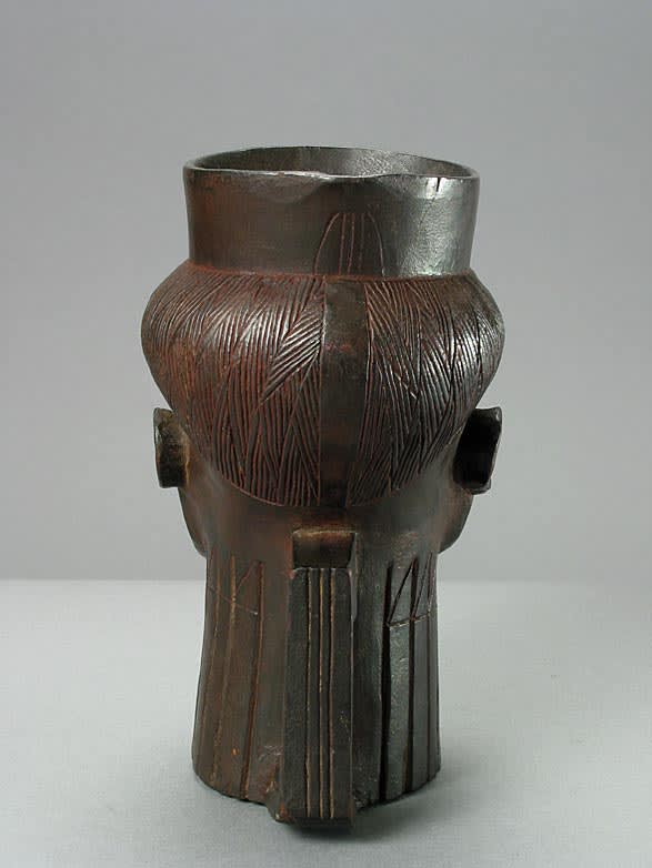 Kuba Wooden Palm Wine Cup, 20th Century CE