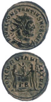 Bronze Antoninianus of Constantius I Chlorus Struck While Caesar, 293 CE - 305 CE