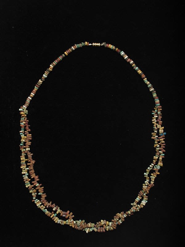 Egyptian Faience Bead Necklace, 1900 BCE - 1300 BCE