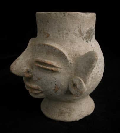 Remojadas Vessel in the Form of a Head, 500 CE - 900 CE