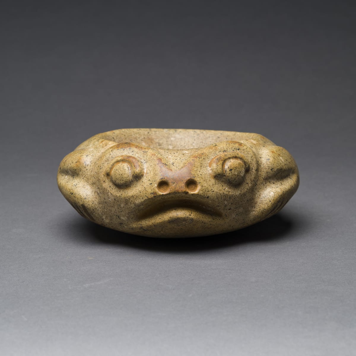 Costa Rican stone mortar in the form of a frog