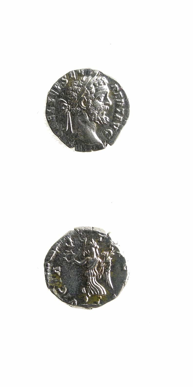 Silver Denarius of Emperor Septimius Severus, 193 CE - 198 CE