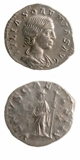 Silver Denarius of Julia Soaemias, 218 CE - 222 CE