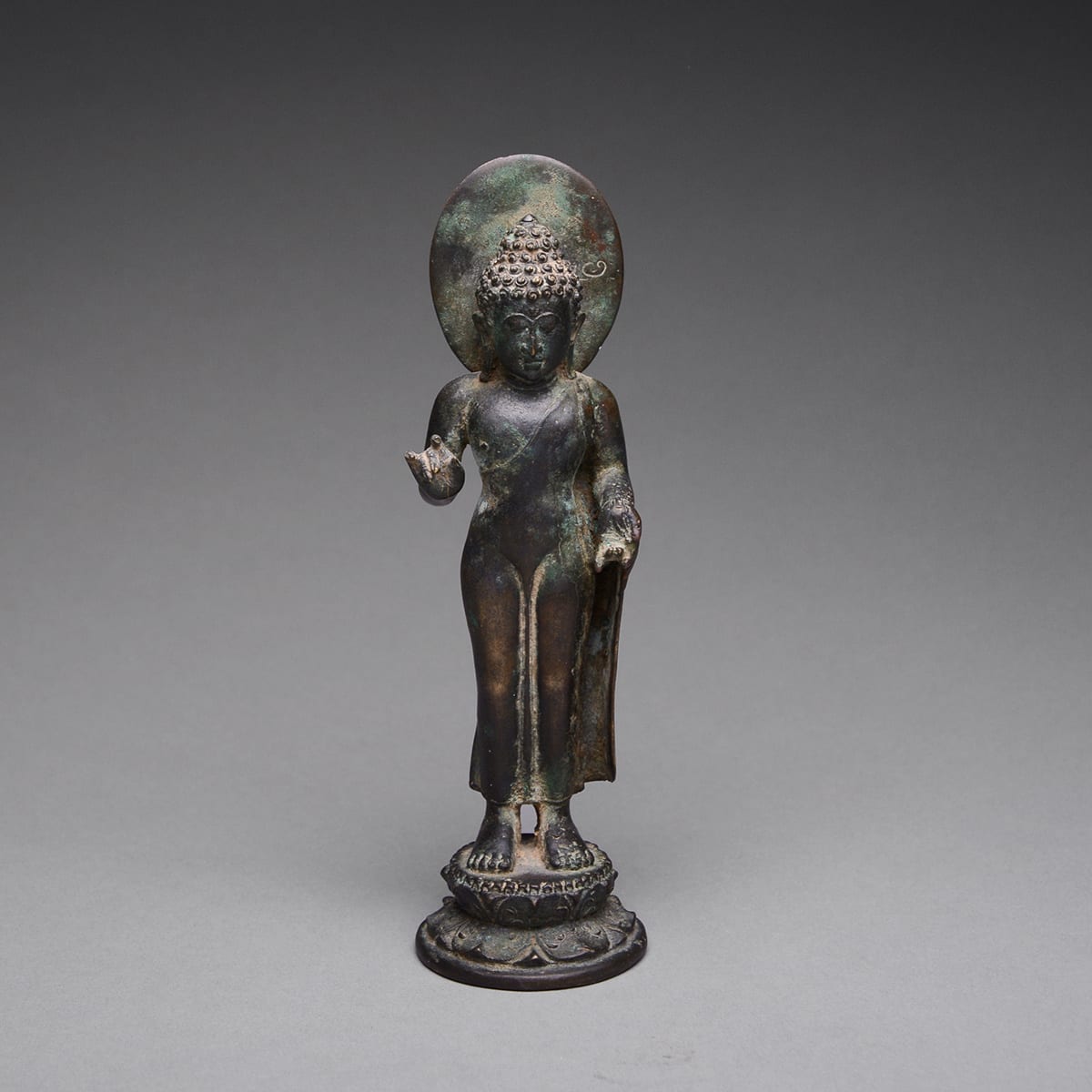 Javanese Bronze Standing Buddha, 10th Century CE