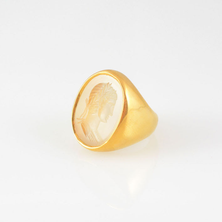 Classical Revival Intaglio of a Roman Emperor, 1700 CE - 1800 CE