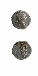 Silver Denarius of Emperor Trajan, 103 CE - 112 CE