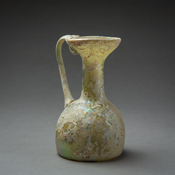 Pale Green Glass Pitcher, 100 CE - 300 CE