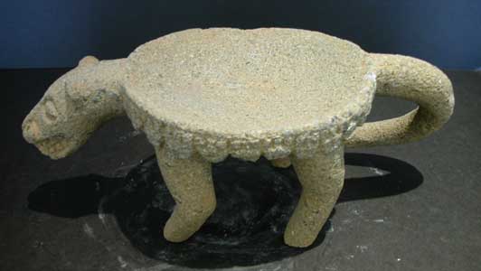 Atlantic Watershed Basalt Metate in the Form of a Jaguar, 100 CE - 500 CE