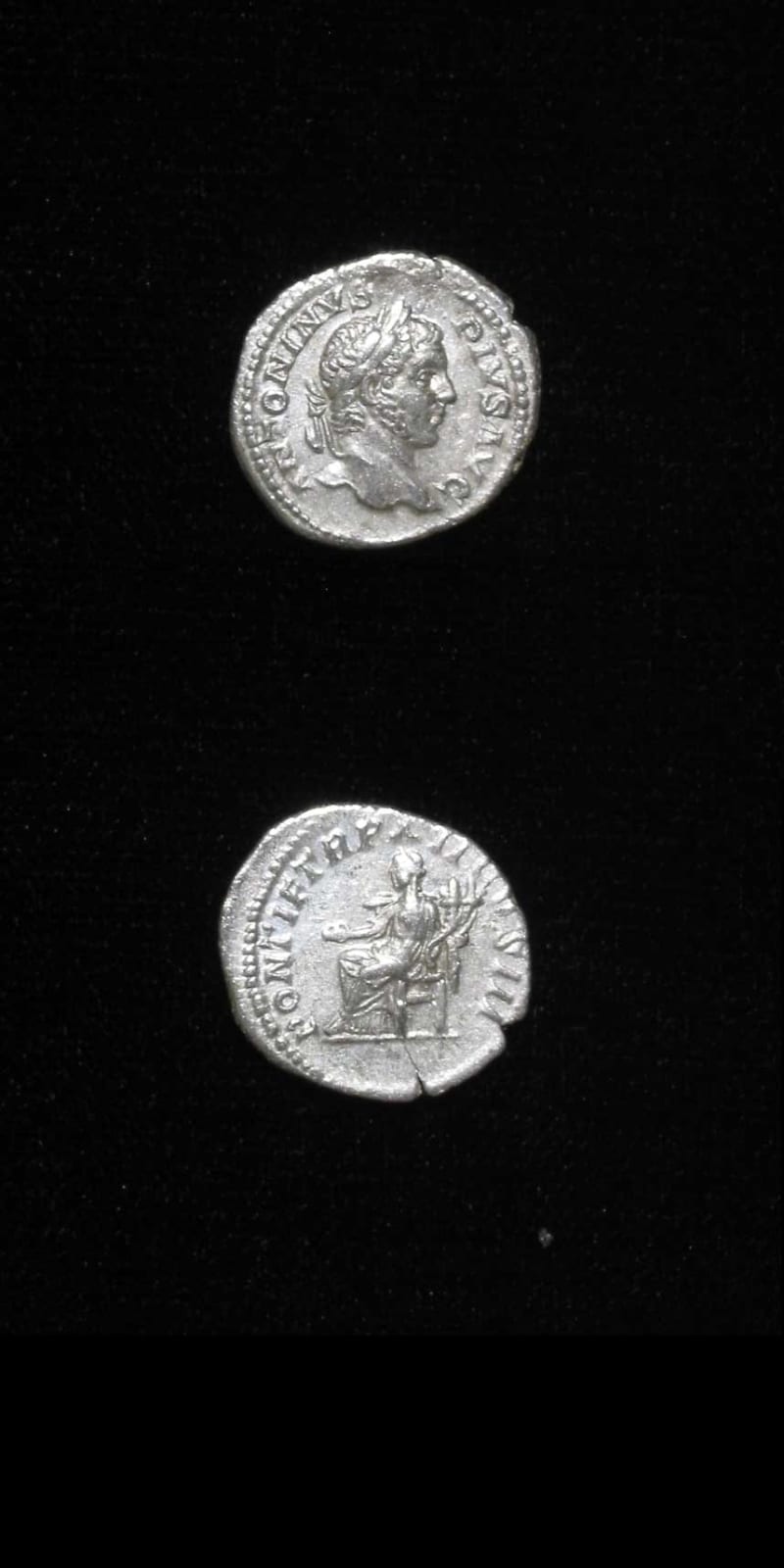 Silver Denarius of Emperor Caracalla, 200 CE - 210 CE