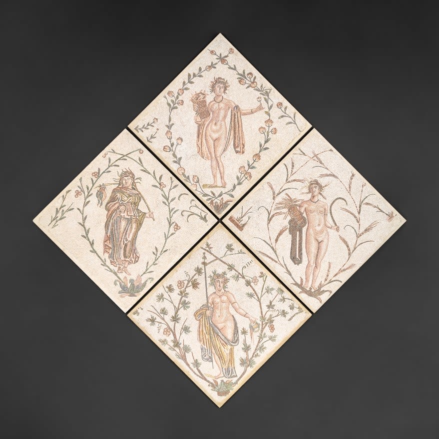 Roman Mosaic Depicting the Horae, 200 - 300 CE