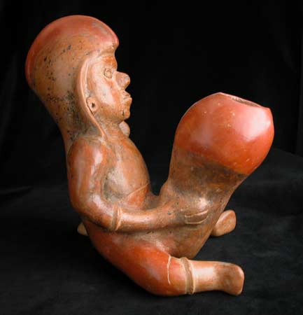 Colima Vessel in the Form of a Man with an Exaggerated Phallus, 300 BCE - 300 CE
