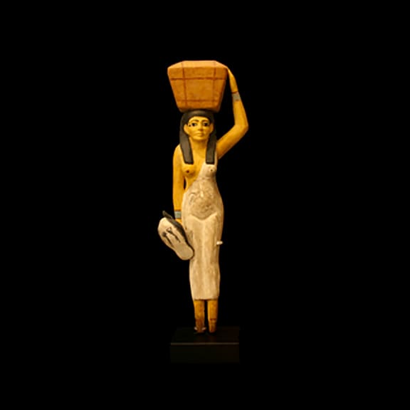 Wooden Female Gift Bearer, 1940 BCE - 1750 BCE