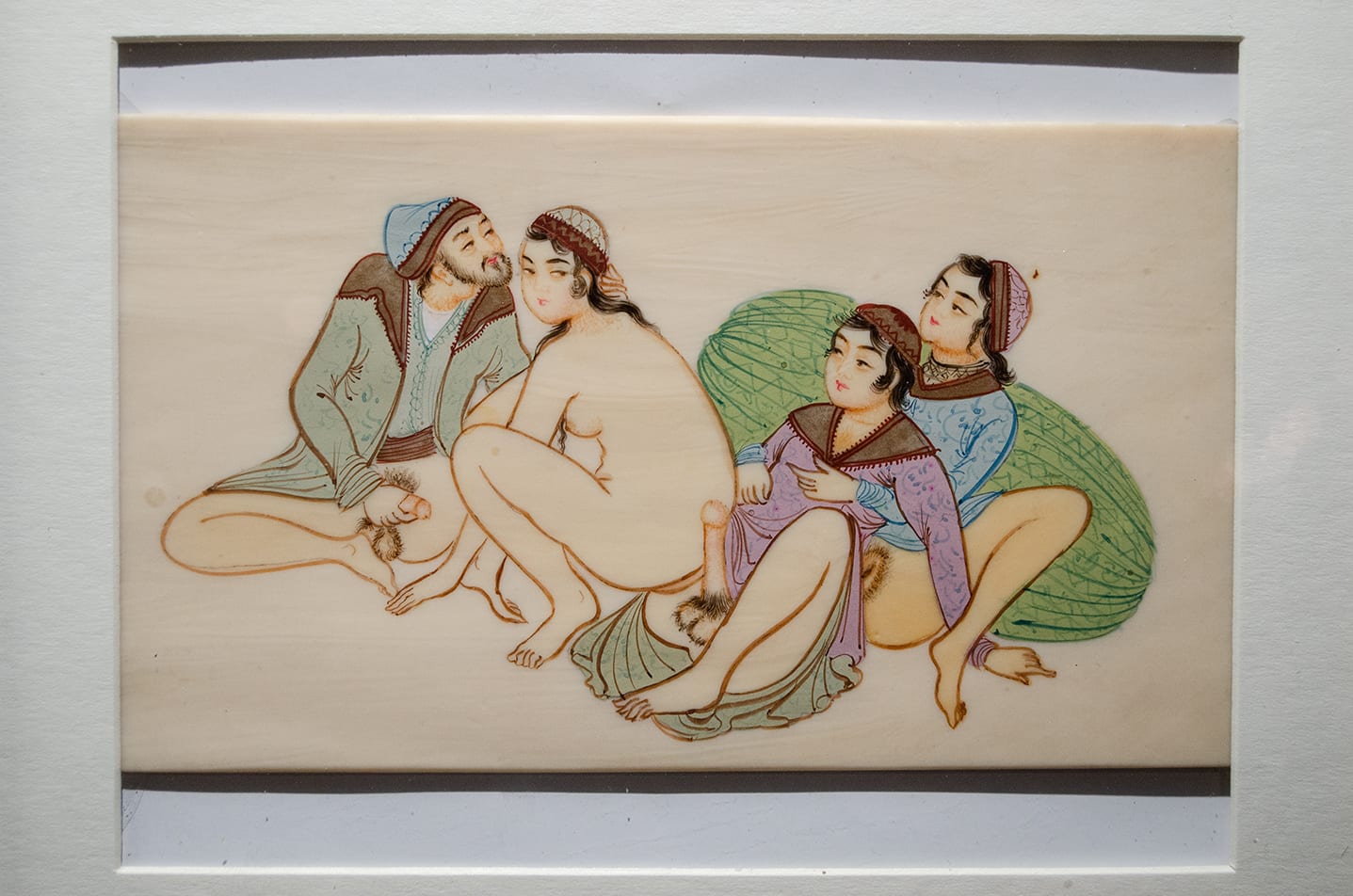 122 - Late Mughal Empire Erotic Manuscript / Painting Inspired by the Kama Sutra, 18th Century CE - 19th Century CE