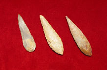 Set of Three Neolithic Flint Arrowheads, 6000 BCE - 4000 BCE