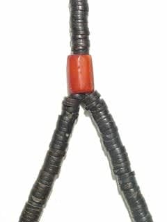 African Coconut Shell Trade Bead Necklace