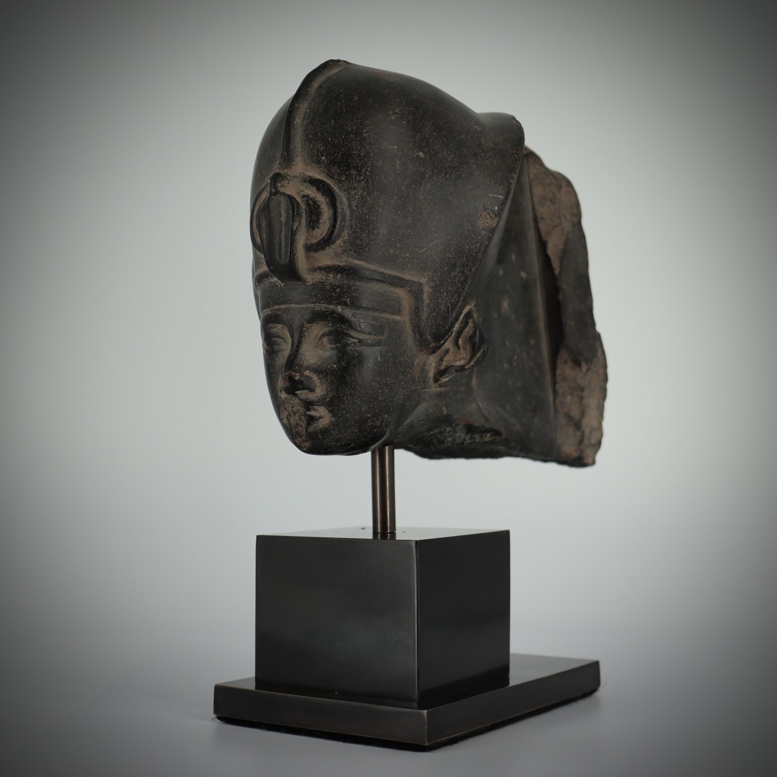 18th Dynasty Head of a Pharaoh, possibly Amenhotep III, wearing the blue crown, c. 14th century BCE