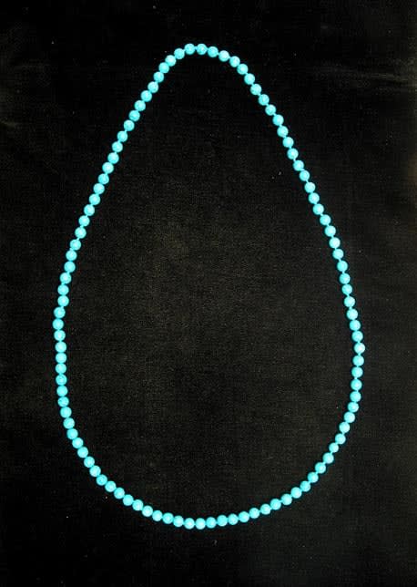 Simulated Turquoise Beaded necklace