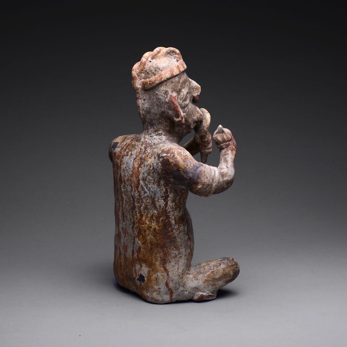 Ixtlán del Rio Style Nayarit Sculpture of a Seated Man, 300 BCE - 300 CE