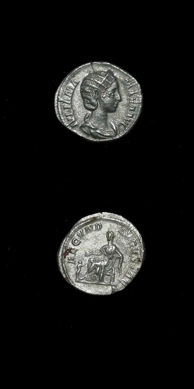 Silver Denarius of Julia Mamaea, 222 CE - 235 CE